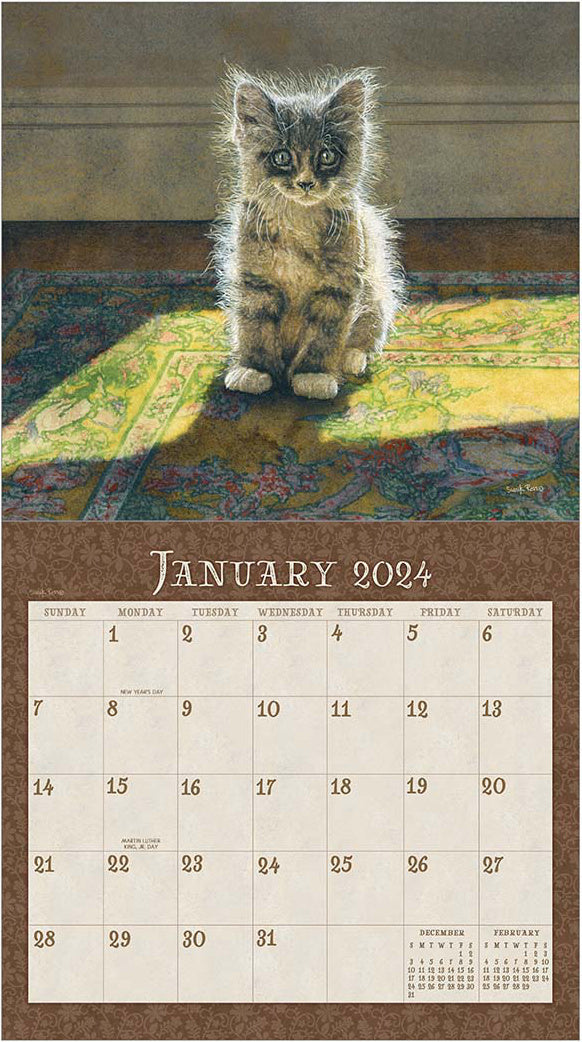 Kittens Calendar 2024 Wall Calendar