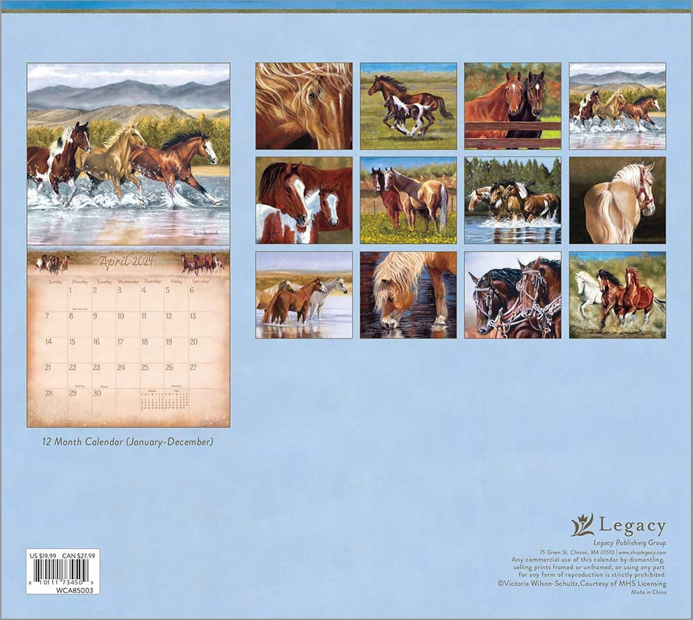 Horses Calendar 2024 Wall Calendar