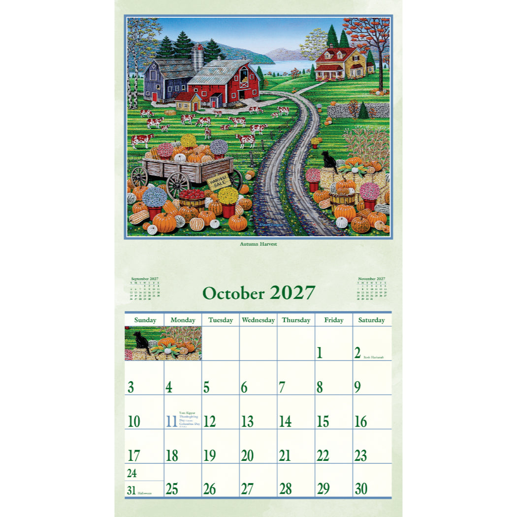 Country Roads 2027 Wall Calendar