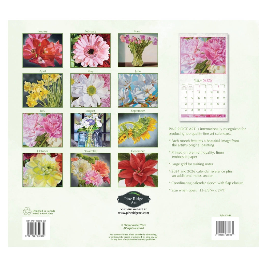 Beauty in Bloom 2025 Wall Calendar