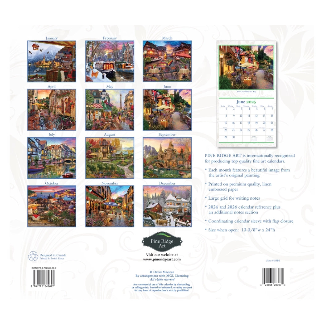 European vacation 2025 Wall Calendar – The Lang Store