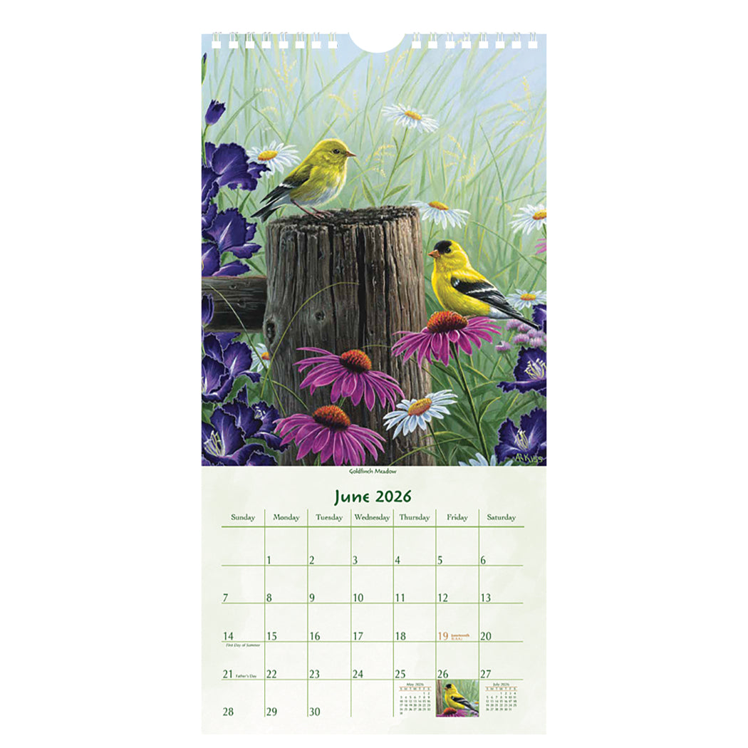 Birds of a Feather 2026 Vertical Wall Calendar