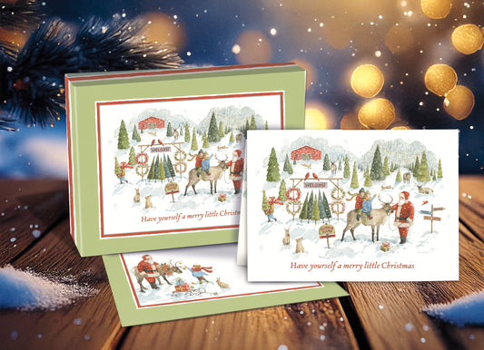 Santa's Tree Farm Boxed Christmas Cards