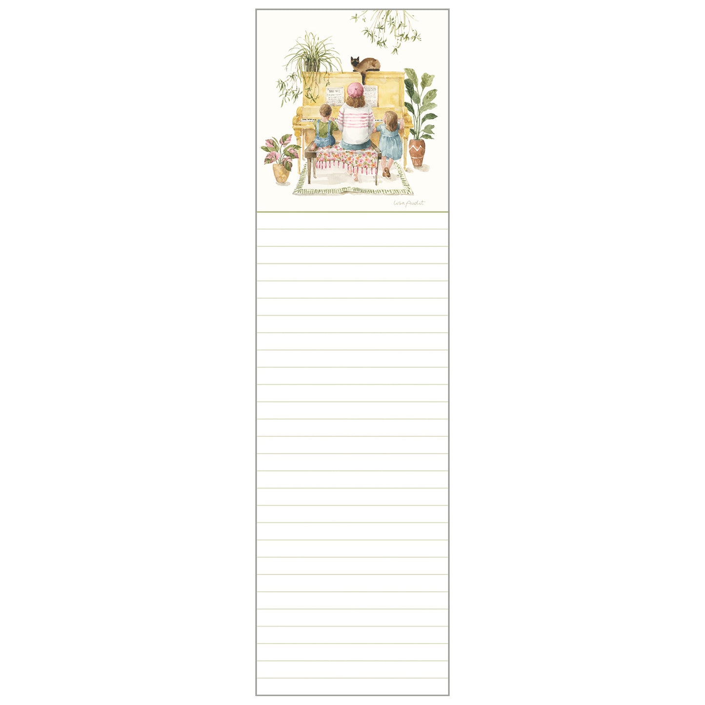 Piano with Mom Magnetic List pad