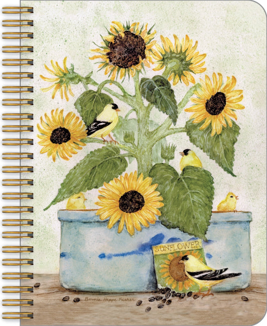Sunflower Crock Medium Note Book