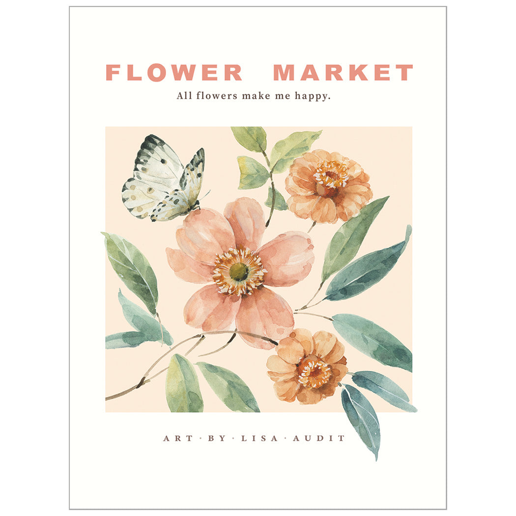 Flower Market Butterfly Note Card Set