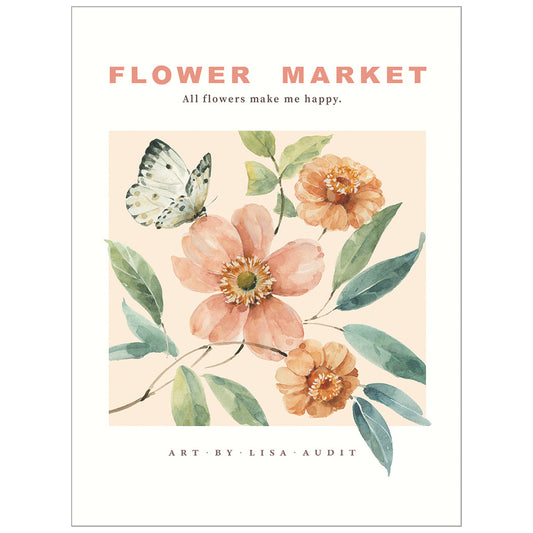 Flower Market Butterfly Note Card Set