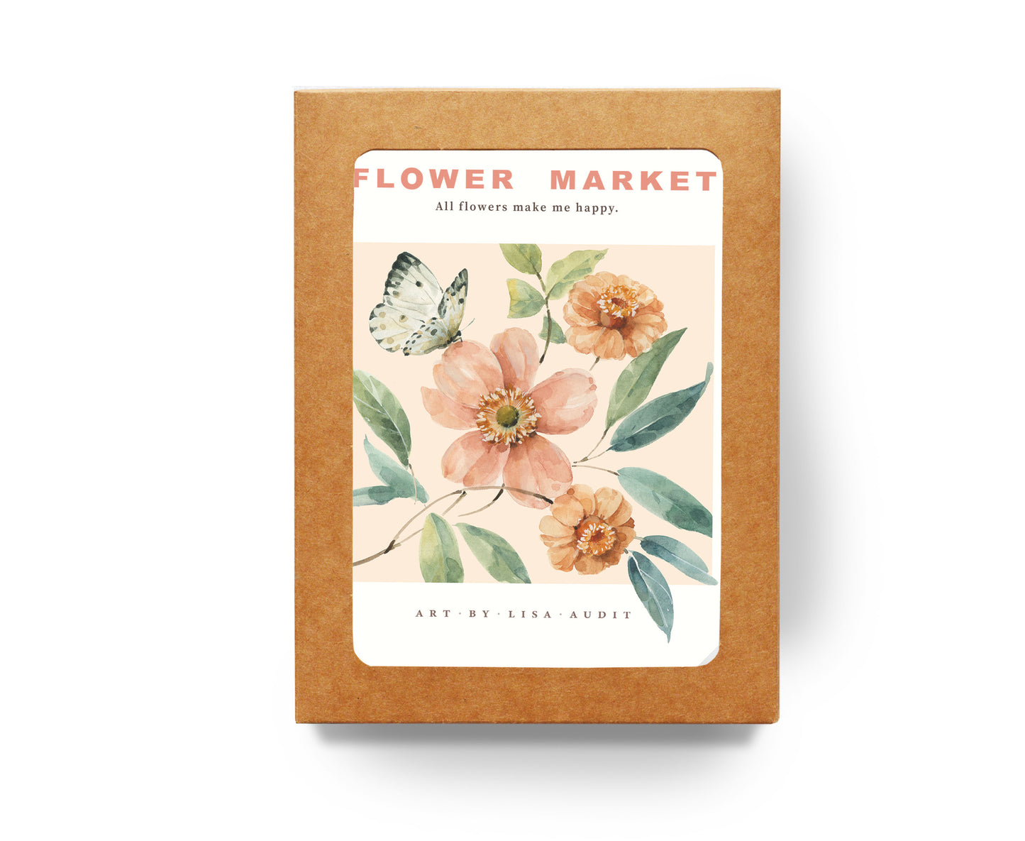 Flower Market Butterfly Note Card Set