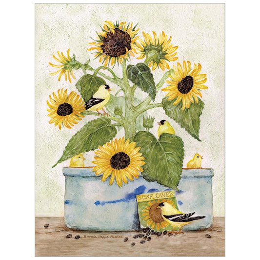 Sunflower Crock Notecard set