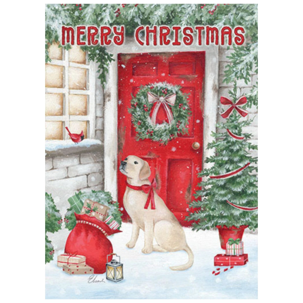 Pup With Santa's Bag Boxed Christmas Cards