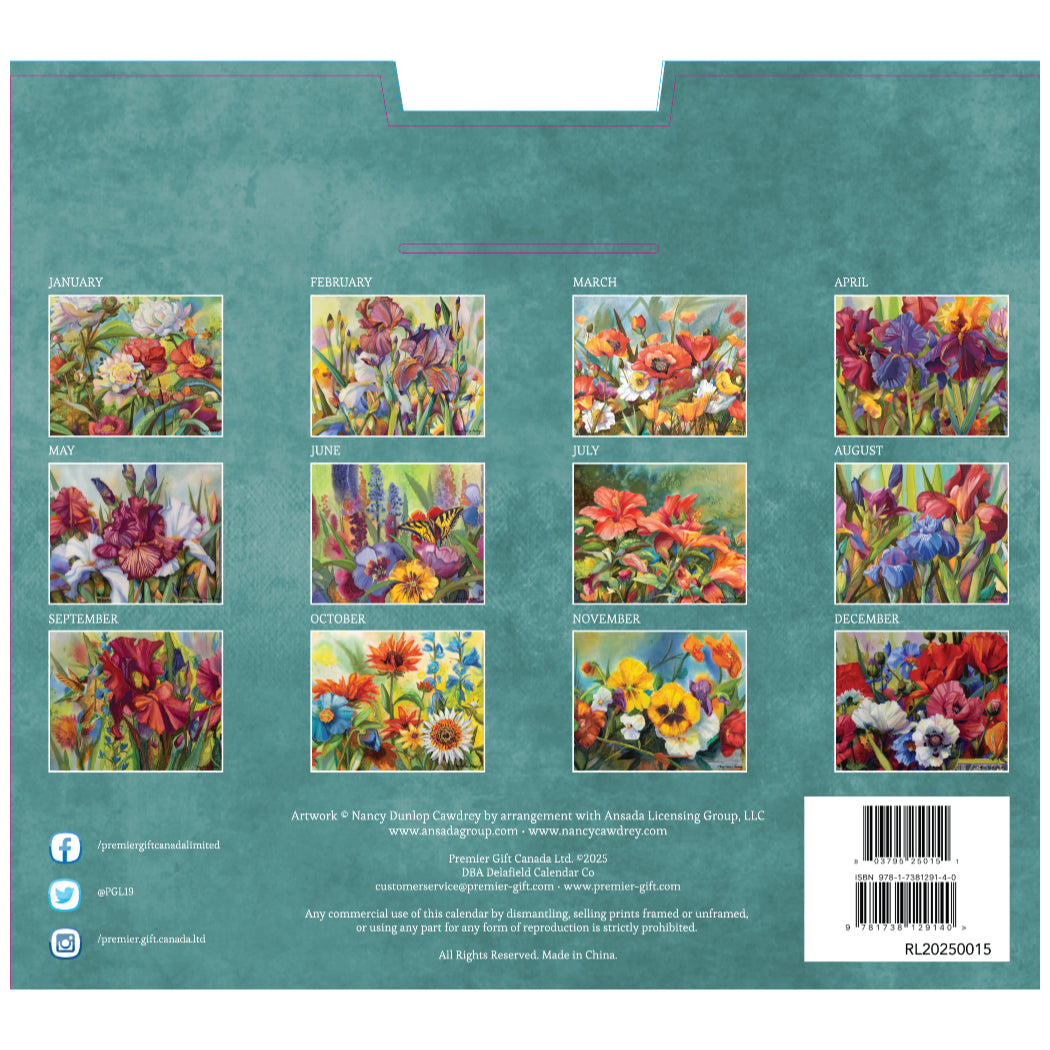 Garden Florals 2025 Wall Calendar The Lang Store