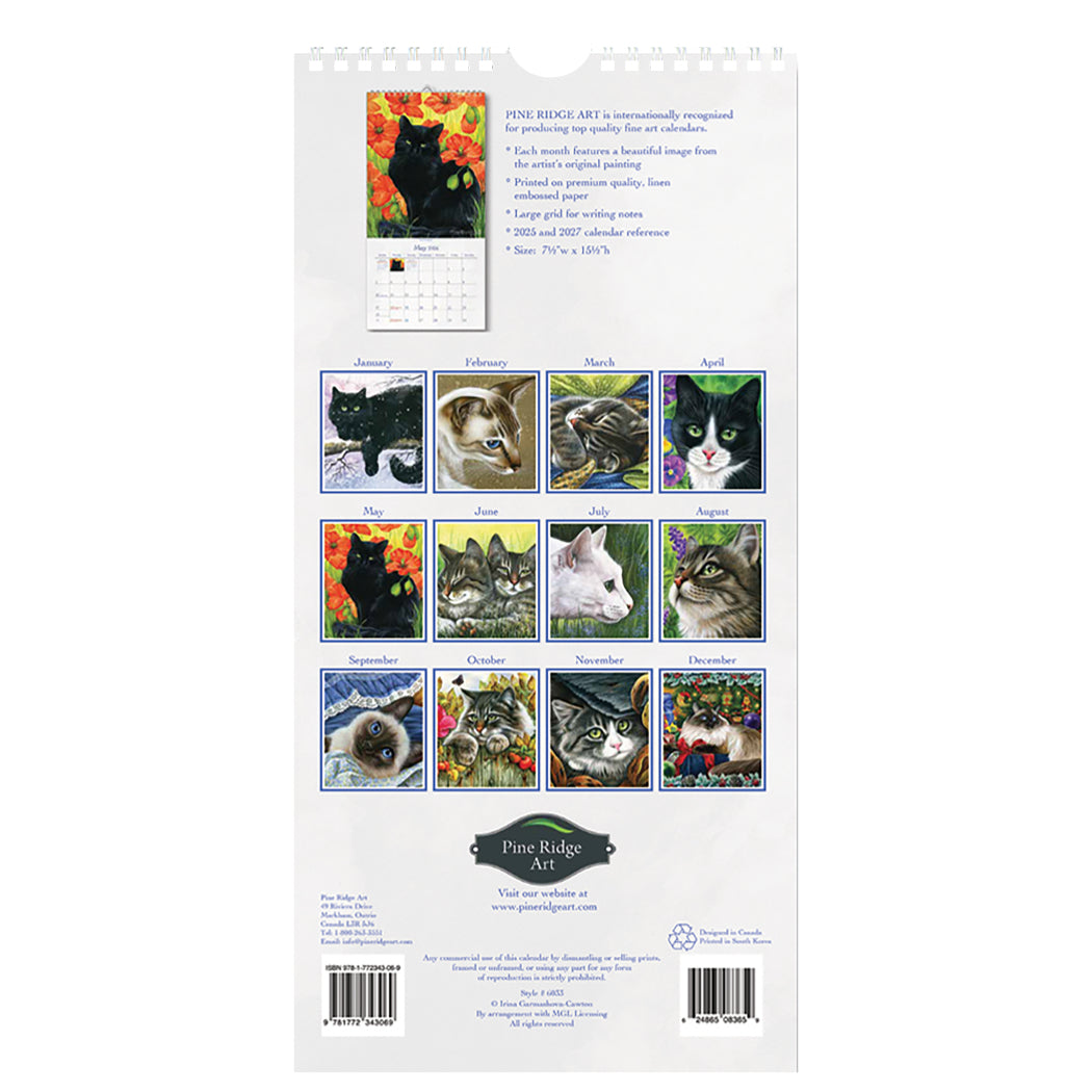 The Cat's Meow 2026 Vertical Wall Calendar