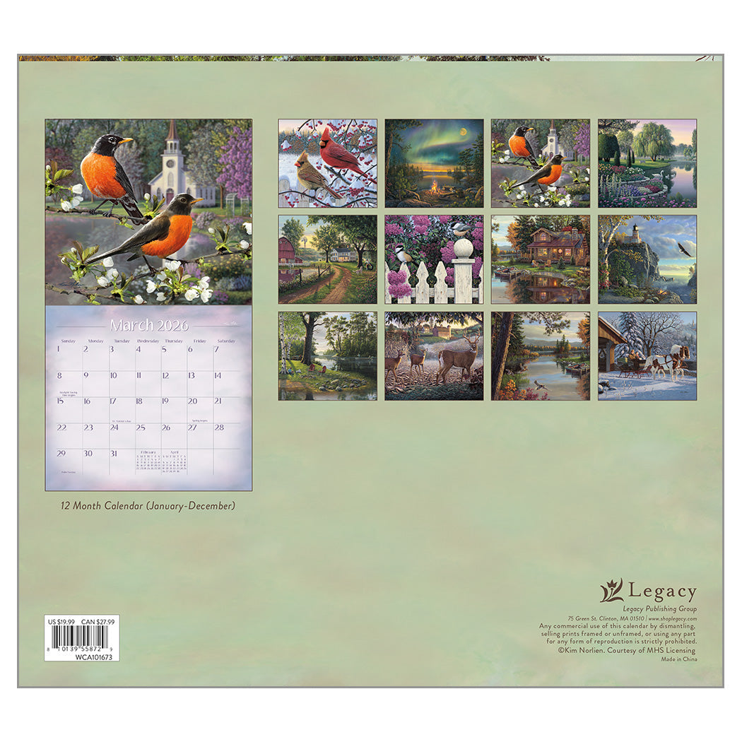 Peace and Tranquility 2026 Wall Calendar