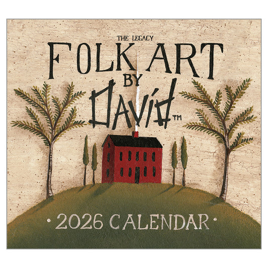 2026 Folk Art by David Mini Wall Calendar