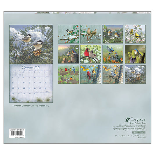 2026 Songbirds Mini Wall calendar