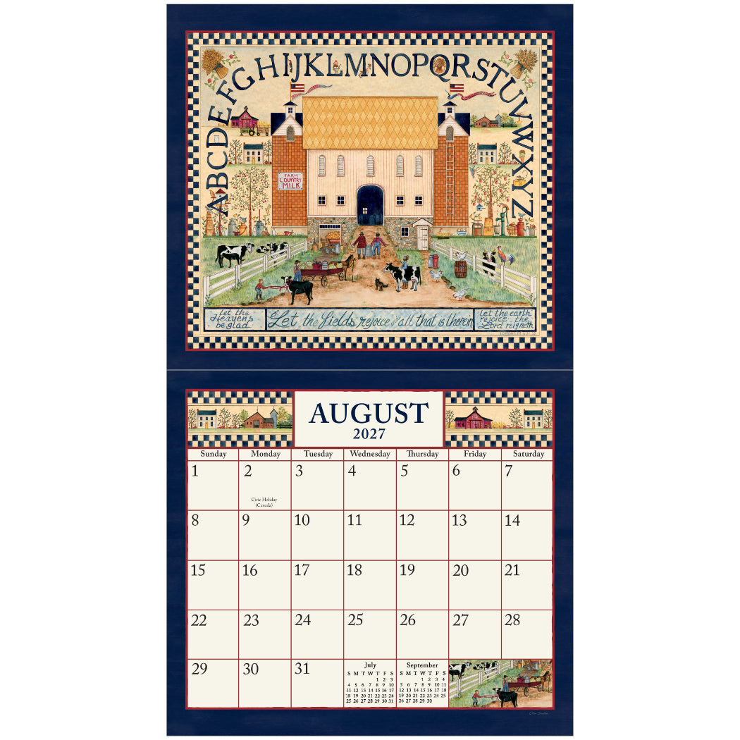 Sampler 2027 Wall Calendar