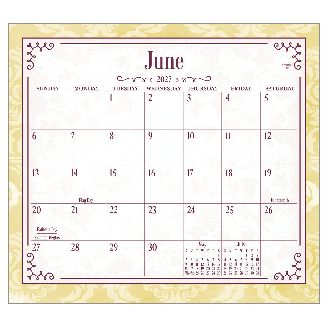 Wine 2027 Wall Calendar