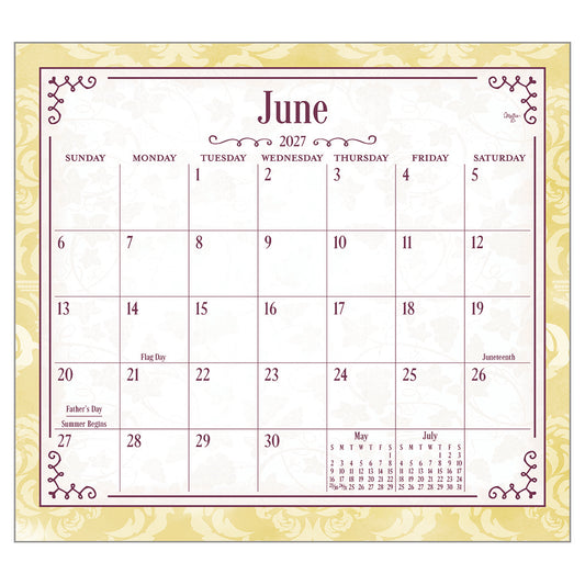 Wine 2027 Wall Calendar