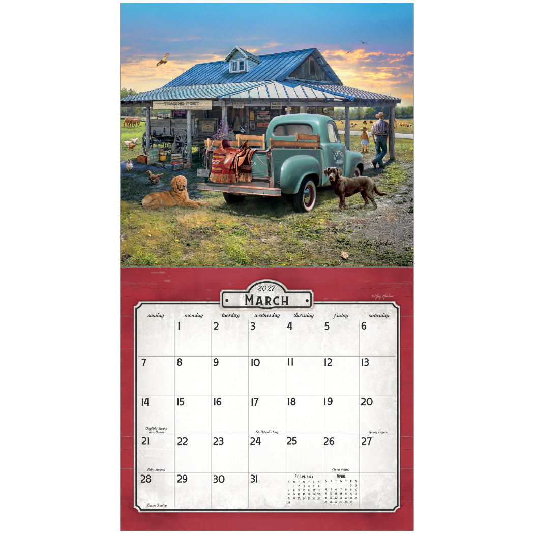 Nostalgic Main Street 2027 Wall Calendar