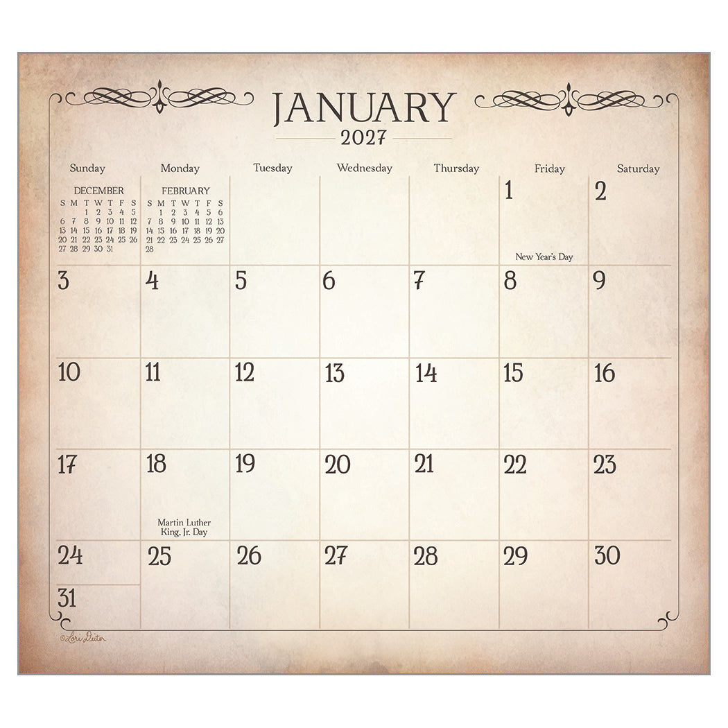 Land of Blessings 2027 Wall Calendar