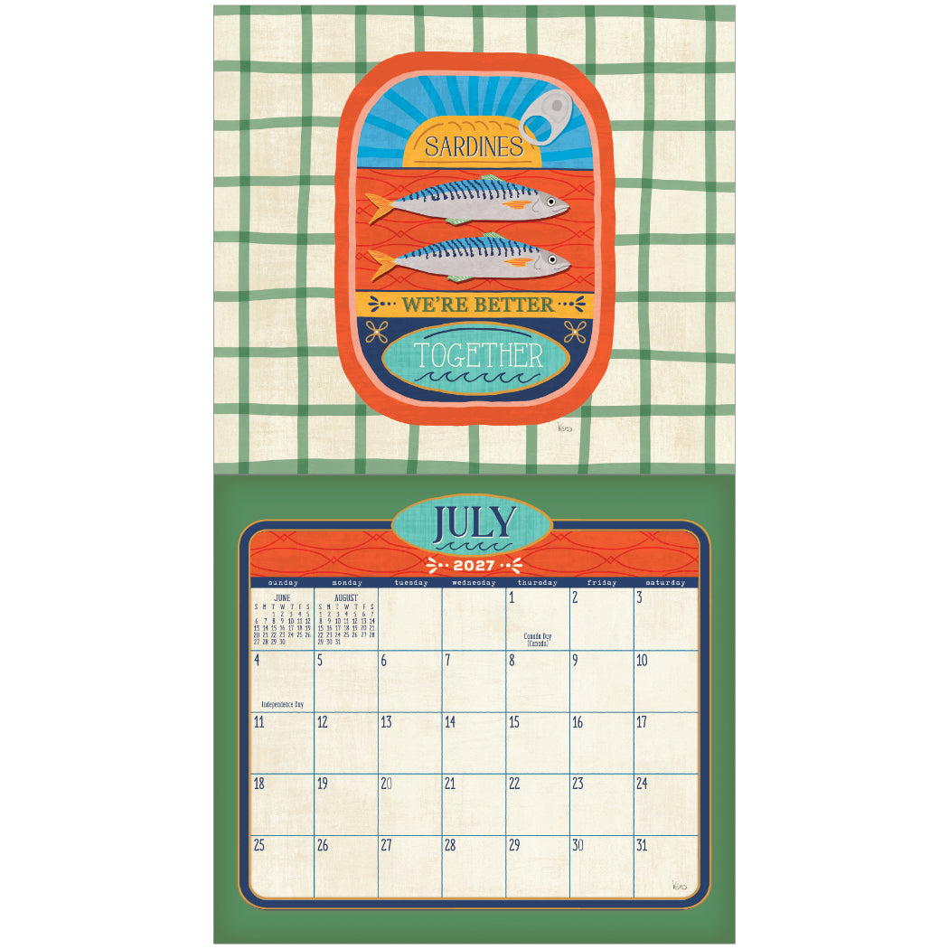 Sardines 2027 Wall Calendar