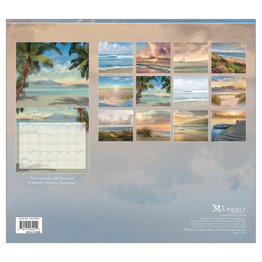 Seaside Serenity 2027 Wall Calendar