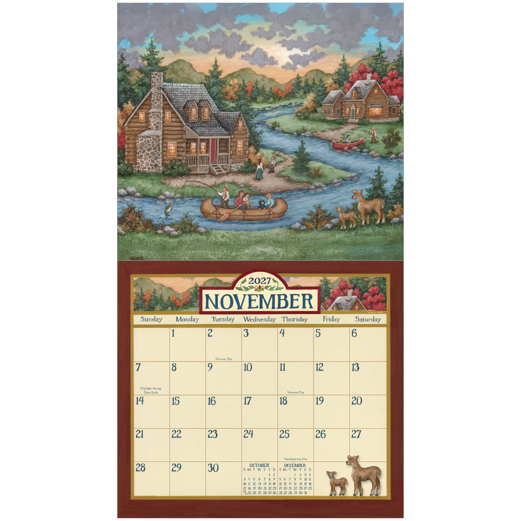 Bonnie White Folk Art 2027 Wall Calendar