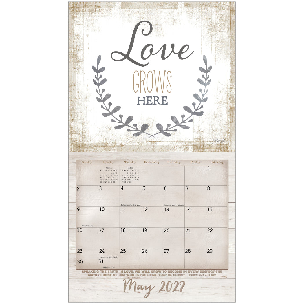 Faith and Family 2027 Wall Calendar