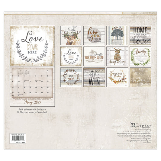 Faith and Family 2027 Wall Calendar