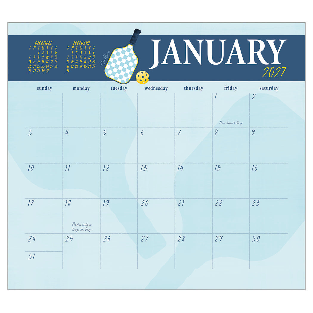 Pickleball Is Life 2027 Wall Calendar