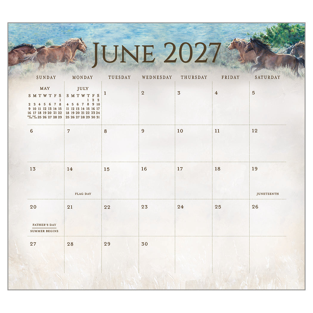 Horses 2027 Wall Calendar