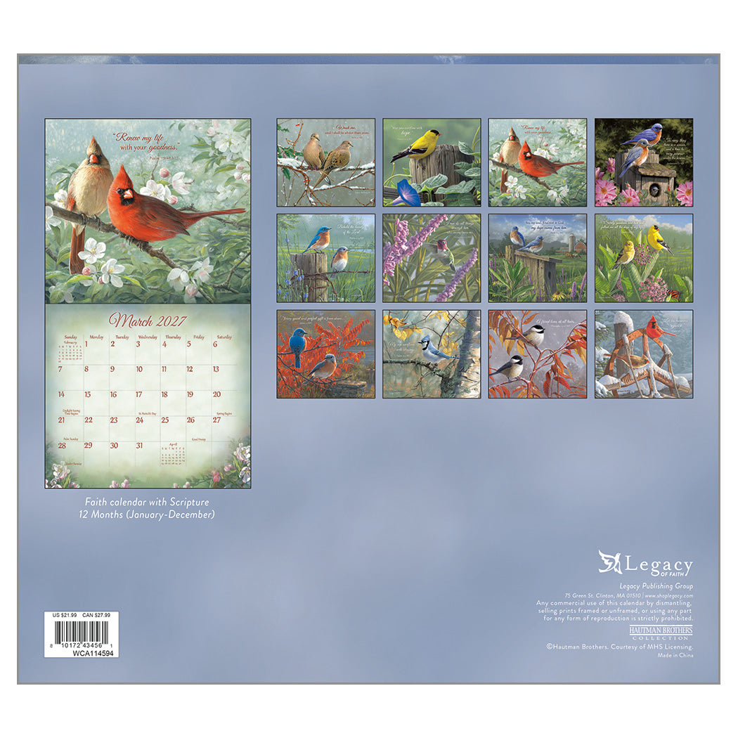 Songbirds of Faith 2027 Wall Calendar