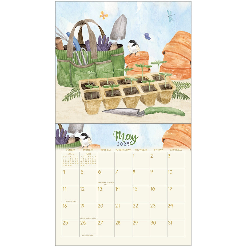 A Year in Bloom 2025 Wall Calendar