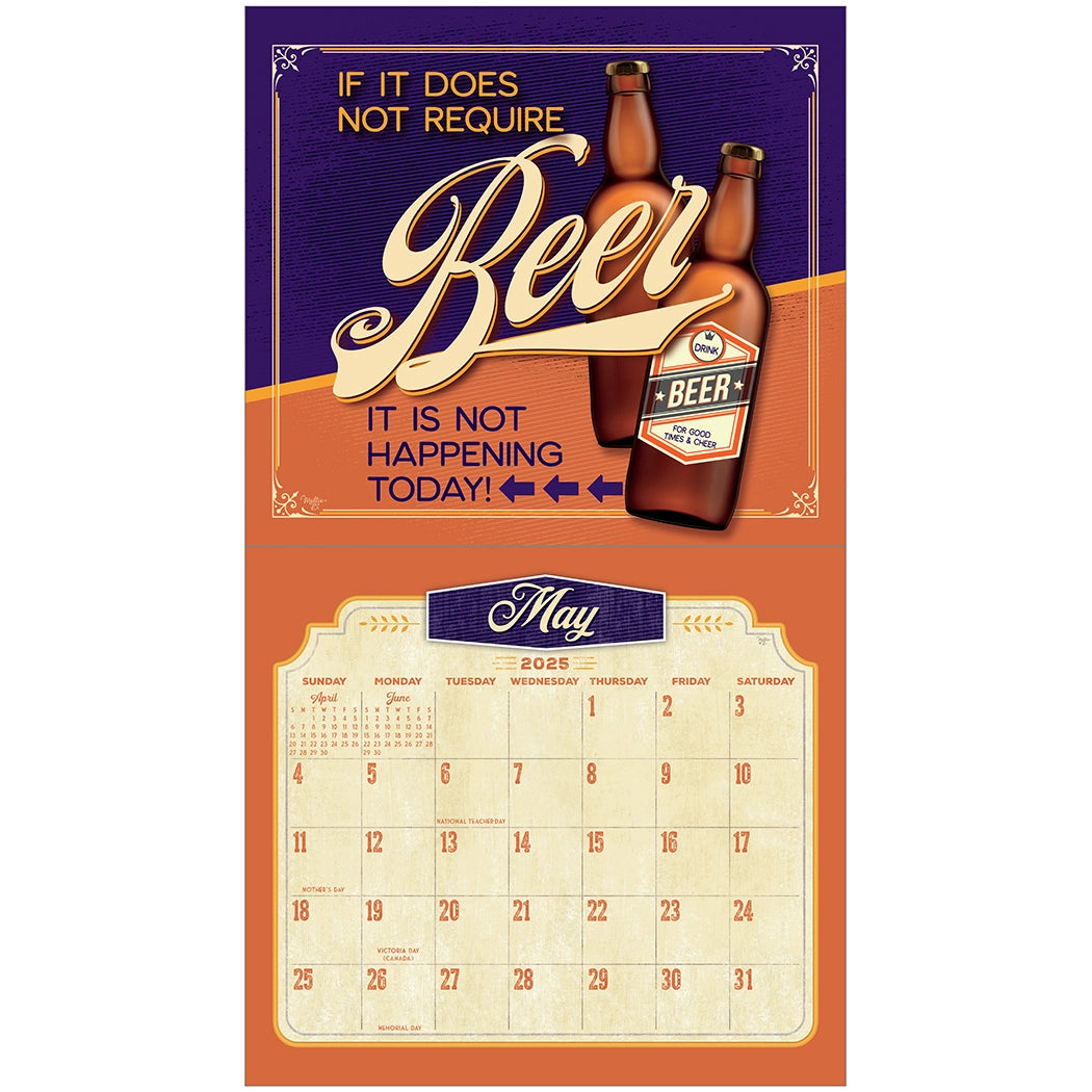 Cheers 2025 Wall Calendar