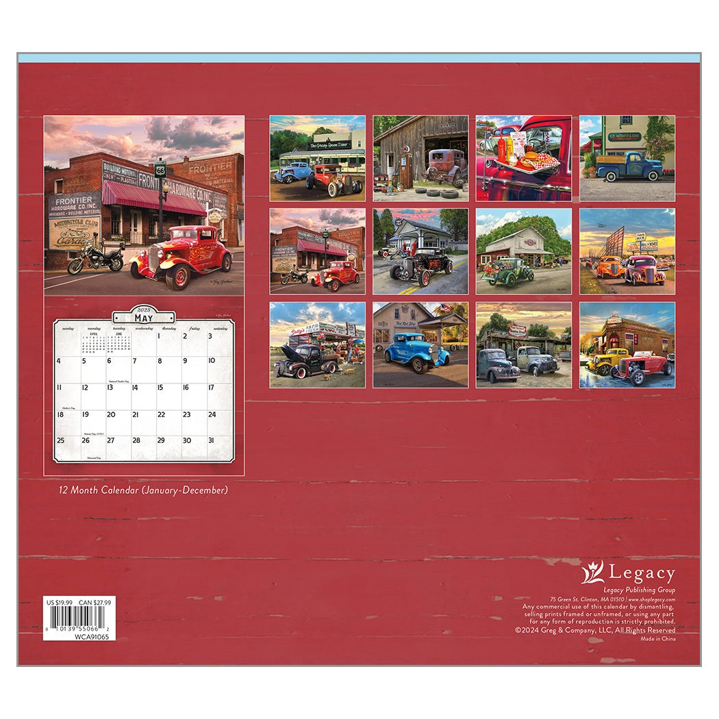 Nostalgic Main Street 2025 Wall Calendar