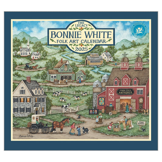 Bonnie White Folk Art 2025 Wall Calendar