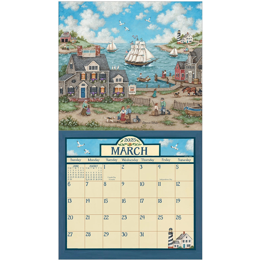 Bonnie White Folk Art 2025 Wall Calendar