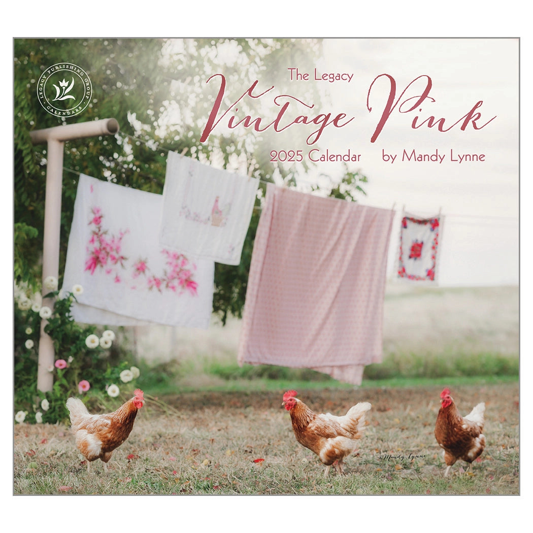 Vintage Pink 2025 Wall Calendar The Lang Store