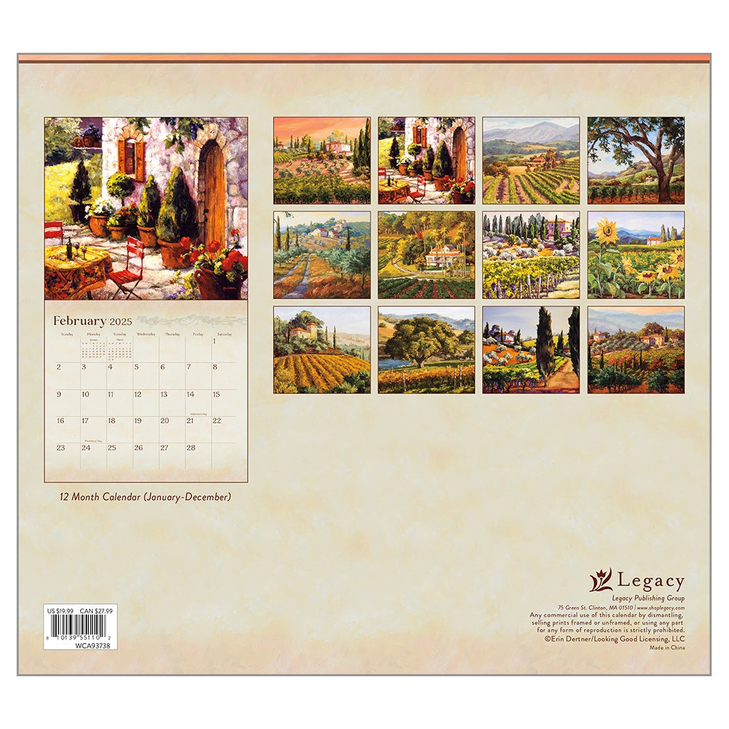 Red Wine 2025 Calendar