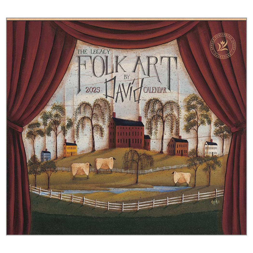 Folk Art by David 2025 Wall Calendar The Lang Store