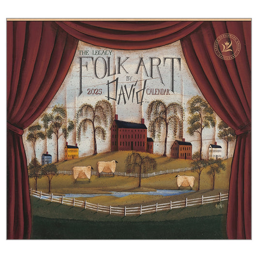 Folk Art by David 2025 Wall Calendar