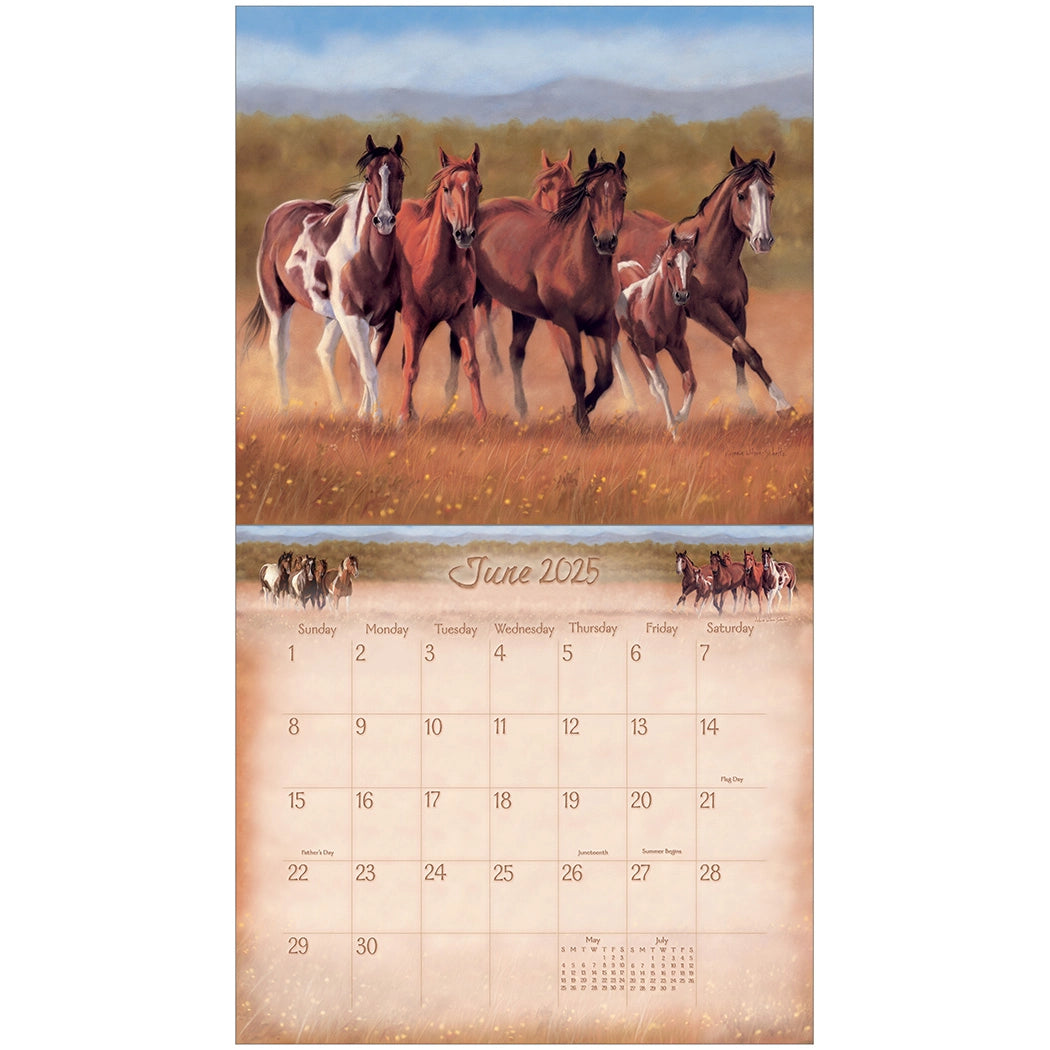 Horses 2025 Wall Calendar