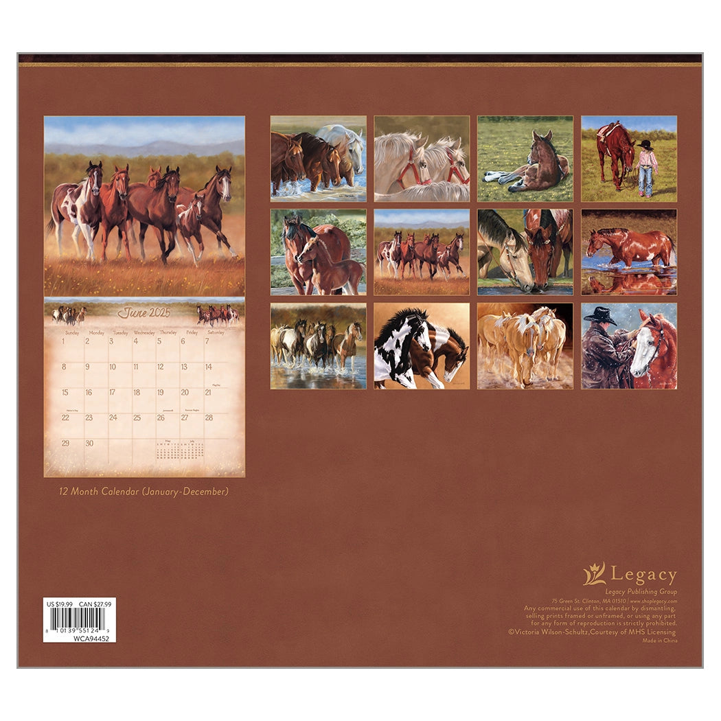 Horses 2025 Wall Calendar