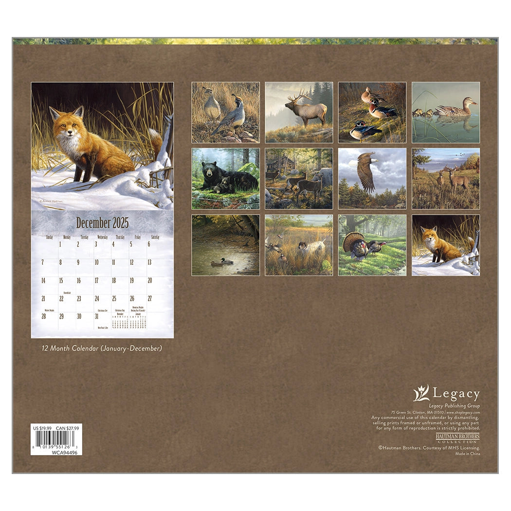 Wildlife 2025 Wall Calendar
